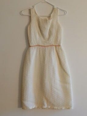 Vintage 60s Ivory Cream Size XS Sleeveless Jacket and Fitted Sheath Dress